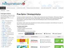 Tablet Screenshot of freespinskasino.com